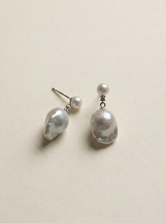 Small Tide Baroque Earrings