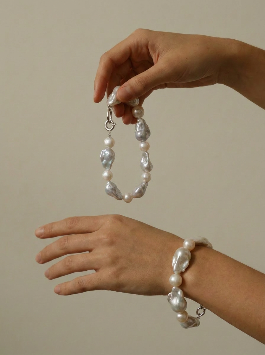 Baroque Current Pearl Bracelet