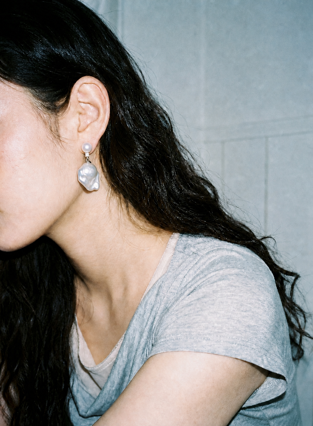 Small Tide Baroque Earrings