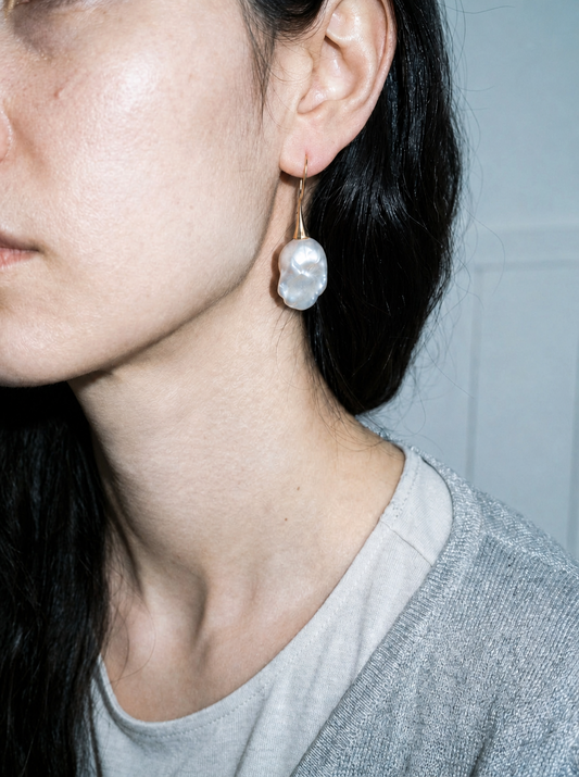 Gold Hook Baroque Earrings