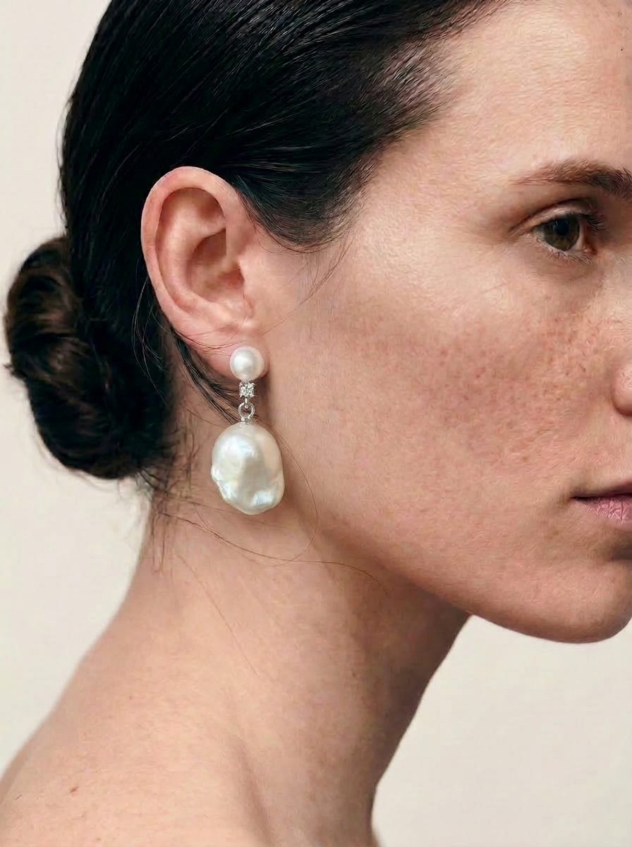 Small Tide Baroque Earrings