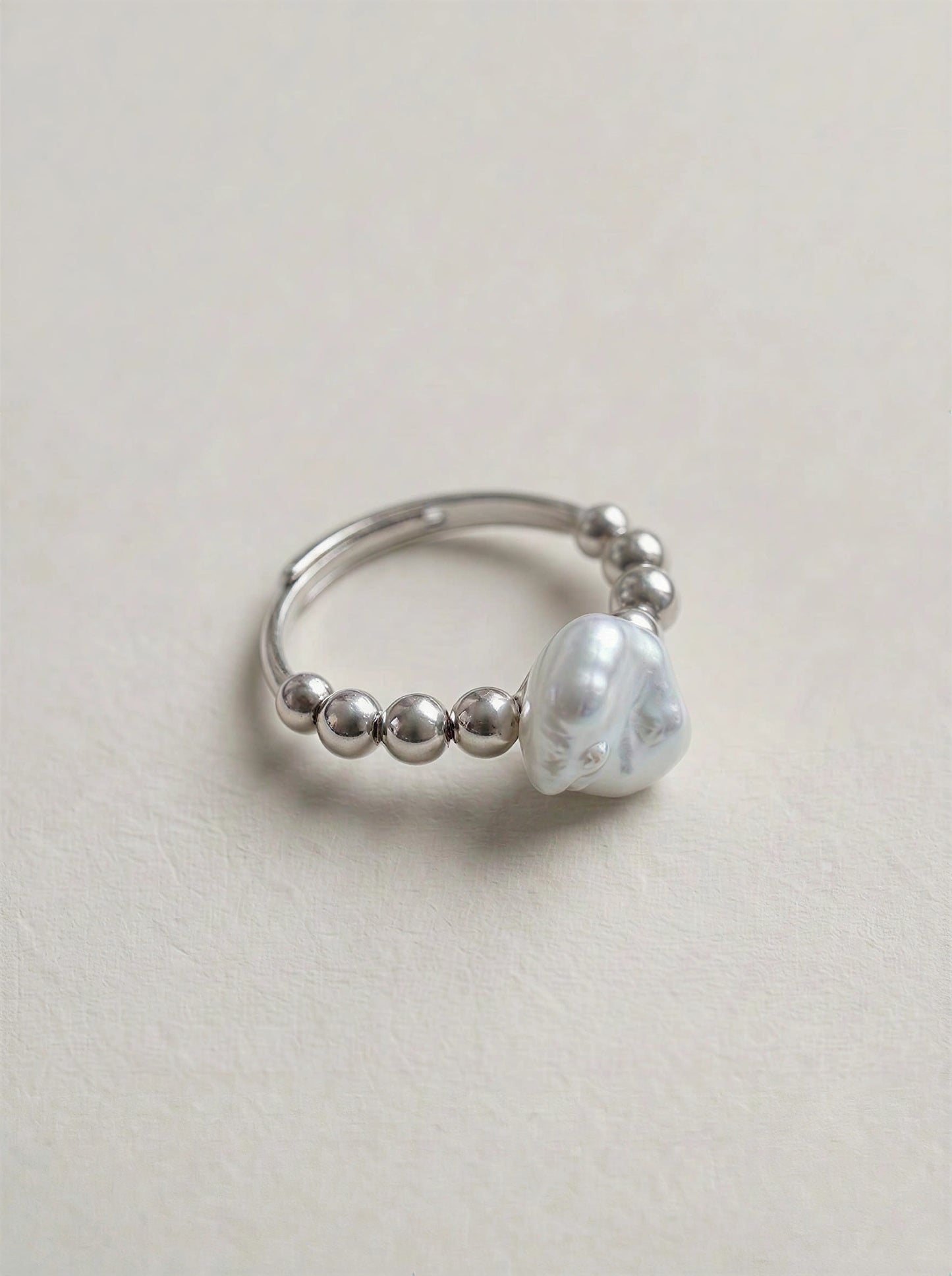 Tide Bead Baroque Ring